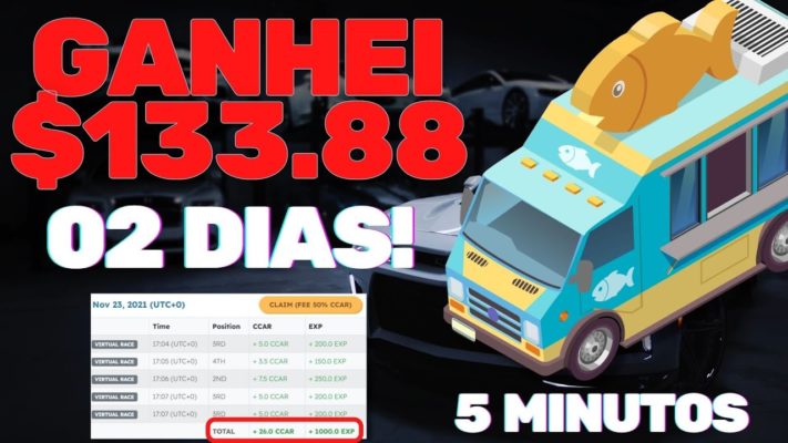 GANHEI $133 EM 2 DIAS COM GAME NFT CRYPTOCARS GANHAR DINHEIRO NA INTERNET
